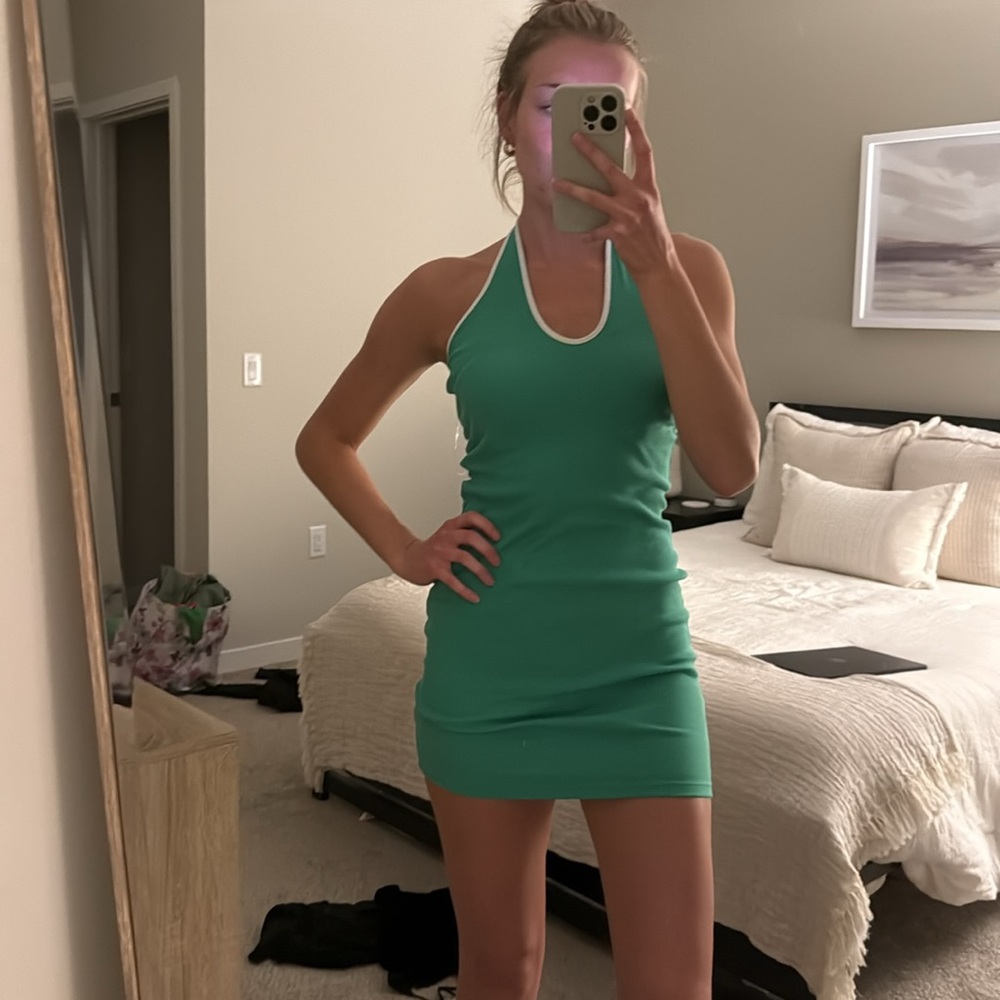 Wild Fable Green Halter Neck Dress